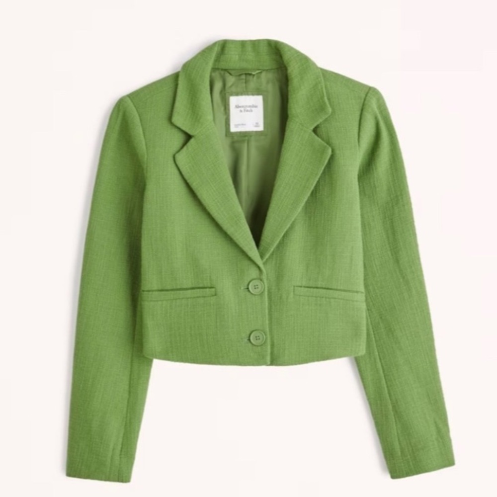 Abercrombie Cropped Tweed Blazer - size M - NWT